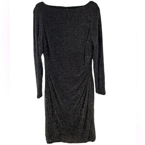 Lauren Ralph Lauren Long Sleeve Ruched Shimmer Dress